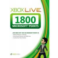 Карта оплаты Xbox Live на 1800 очков Microsoft Points