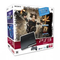 Игровая приставка Sony PS3 Slim (160 Gb) + Обитель зла 4 3D