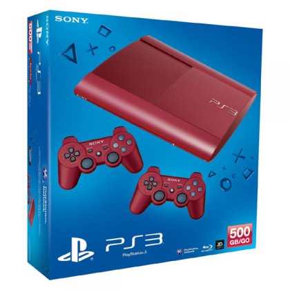 Игровая приставка Sony PS3 Super Slim (500 Gb) Red + второй джойстик