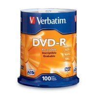 Диск Verbatim DVD-R 4.7GB 16x AZO CakeBox 100шт