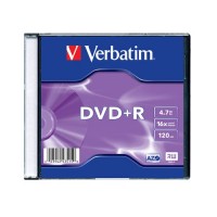 Диск Verbatim DVD+R 4.7GB 16x AZO Slim