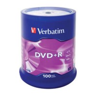 Диск Verbatim DVD+R 4.7GB 16x AZO CakeBox 100шт