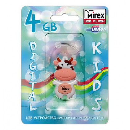 4GB USB флэш-диск MIREX Cow Peach в виде игрушки