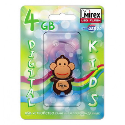 4GB USB флэш-диск MIREX Monkey Brown в виде игрушки