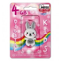 4GB USB флэш-диск MIREX Rabbit Grey в виде игрушки