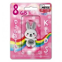 8GB USB флэш-диск MIREX Rabbit Grey в виде игрушки