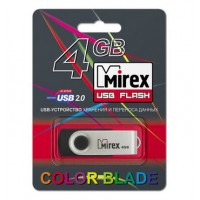 4GB USB флеш-диск MIREX Swivel Rubber Black