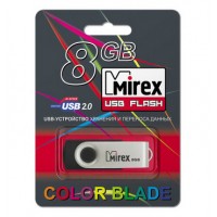 8GB USB флеш-диск MIREX Swivel Rubber Black