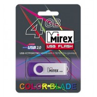 4GB USB флеш-диск MIREX Swivel Rubber Violet