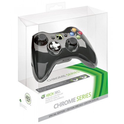 Геймпад беспроводной (Xbox 360) Wireless Controller Chrome Black