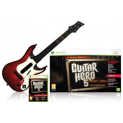 Guitar Hero 5 (Xbox 360) Игра + Гитара 